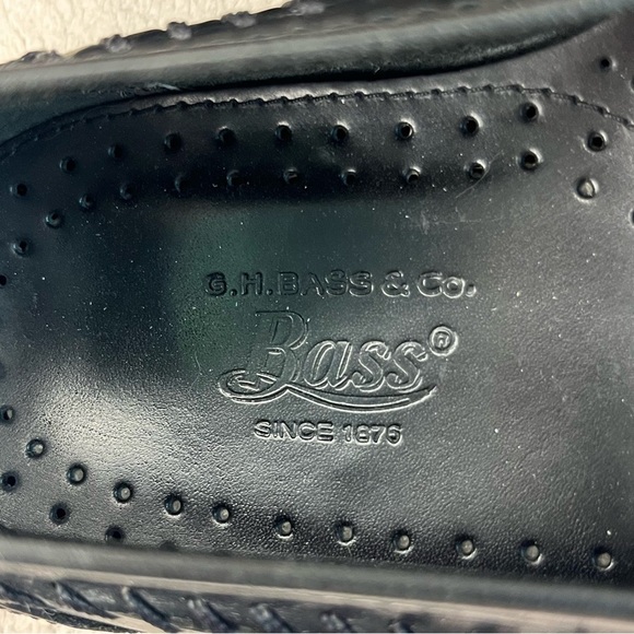 G.H. Bass & Co Woven Leather Tassel Loafers-Men’s 10-Black-Classic-Formal-Office - Picture 13 of 13